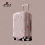 AVIVA Luggage Ice Cream Style USB Cup Holder Multi-functional Suitcase PC Material Glossy Colored Li