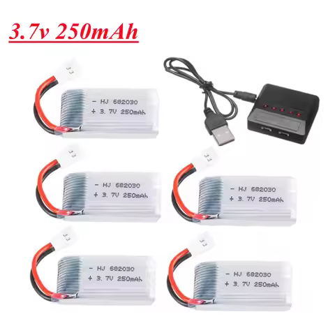 3.7V 250mAh Lipo Battery and Charger For Syma X11C MJX X701 U830 FY310 RC Drone Spare parts 682030 3