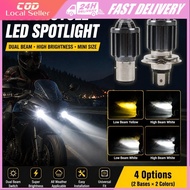 H4/H6 Motorcycle Headlight Bulbs P15D BA20D 360° LED Light For Motorcycle Mini Driving Light Spot Li