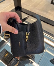 YSL Hobo bag Mini Black 粒面單肩包 手袋 黑色