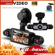 360° Dash Cam Front and Rear 4 Channel 3 Inch Dash Camera Reverse View