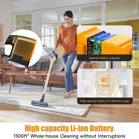 6000mAh CordZero Battery for LG P9/A9/A9S Vacuum, KC Certified,Compatible with EAC63382201/04 LG Cor