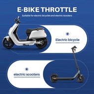 [jusumall]Electric Bicycle Scooter Speed Throttle Grip LCD Display with Switch EBike Twist Throttle 