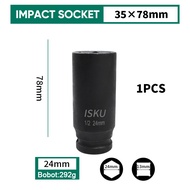 ISKU Mata Kunci Sok Impact Panjang 8-24mm/Kunci Impact Sok Panjang/Impact Socket 8-24mm