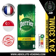 PERRIER Lemon Sparkling Mineral Water 330ML X 24 (CANS) - FREE DELIVERY within 3 working days!