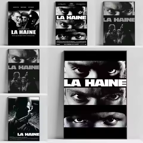 La Haine 1995 Movies Prints The Hate Vintage Poster Bedroom Decoration Canvas Painting Wall Decorati