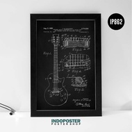 Gibson Les Paul Guitar Patent Music Poster