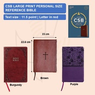 CSB Large Print Personal Size Reference Bible | Text size 11.5 | Red Letter | Gladsounds
