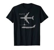 747 Airplane Hand drawn Graphic Tee Shirt plane t-shirt