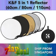 K&F 5 in 1 Reflector with Handles (60cm / 80cm / 110cm)