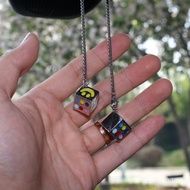 Car Accessories Car Rearview Mirror Pendant Car Interior Decoration Colorful Smiley Metal Dice Penda