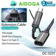 AIDOGA DC-523 Extension Cable 240W Fast Charging Cable Type-C Cable 240W Cable Data Cable Aidoga DC-