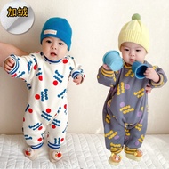 Outing Clothes Jumpsuit Year of the Horse Warm Baby 2026 Autumn Winter Style Plus Velvet Baby Clothe