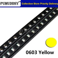 100pcs Yellow 0603 SMD LED  light  new original