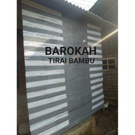 tirai bambu gulung luar rumah / others / tirai bambu gulung kombinasi warna abu dan putih / tirai ba