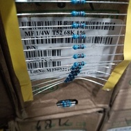 10.pcs resistor 68k 1/4W Metal film 1% Taiwan copper feet R quarter resistor 68k