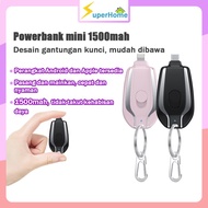 Terbaruu Powerbank Mini 1500Mah/ Powerbank Gantungan Kunci /Powerbank