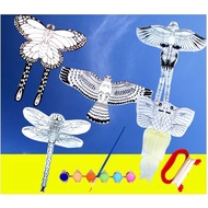 Layang-layang DIY / Layang-Layang Warna Sendiri / Wau / Kite siap tali / With kite string KIDS DIY /