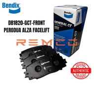 Authentic Bendix Front Brake Pad DB1820GCT -> Perodua Alza Facelift