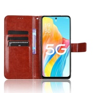 EllaStuff Case Oppo A57 2022 / A57S / A77S Softcase FLIP COVER LEATHER Casing Oppo A57 2022 / A57S /