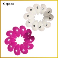 Gepnoo 10Pcs Golf Irons Headcover Set Protector Golf Set 3 4 5 6 7 8 9 A SW PW Head Cover