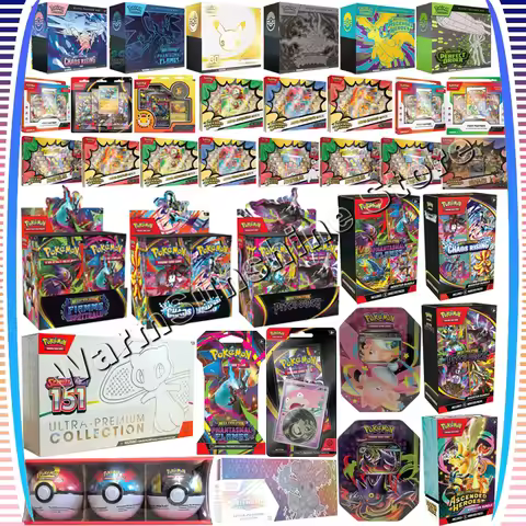 Original Pokemon Card PTCG English Trading Cards US Version Series ETB UPC SPC Booster Bundle Box