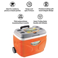❀❦PINNACLE PRUDENCE 30 LITER COOLER (keeps cool up to 72 hours), Trolley Style Cooler Box with Wheel