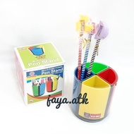 COLORFUL PLASTIC ROTARY PEN HOLDER PST 005