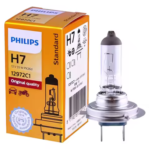 Philips Vision H7 12V 55W PX26d Original Car Halogen Headlight 3200K Standard Auto Replace Genuine B