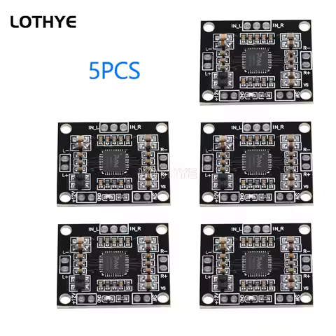 5PCS PAM8610 Mini Audio Power Amplifier Board 15W+15W 2.0 Channel DC 7V-15V Class D AMP Digital Ampl