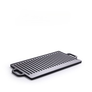Cast Iron Grill Pan 203 Outdoor Barbecue Meat Frying Pan 202 Stripes Rectangular Thickened Uncoated Double Ear Cast Iron Flat