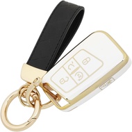 TPU Protective Key Fob Cover fit for VW Atlas Tiguan Taos Passat Jetta Beetle Golf MK6 Polo Smart Ke