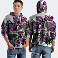 Ecko Unltd Fullprint Hoodie Jacket, Polyester Jersey Material