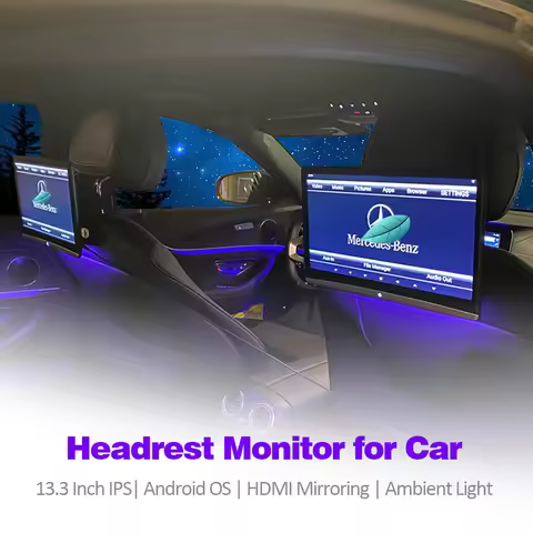 13.3 Inch Android Car Headrest Monitor 4K HDMI 1080P Video Bluetooth WiFi USB FM Phone Mirroring Car