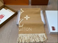💜LOUIS VUITTON  LV Scarf 羊絨提花雙面圍巾披肩