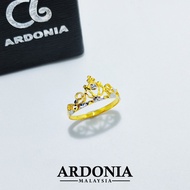 ARDONIA Cincin Crown Emas 375 (9K Gold / 375 Gold)