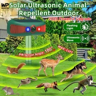 WP【2025 sensing sound wave】Ultrasonic Monkey Repellent PIR Sensor-Controlled Siren and Strobe Alarm 