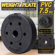 HTD SPORT PVC WEIGHT PLATE PIRINGAN PLAT LATIHAN BEBAN PLAT BARBEL DUMBBELL 7.5KG