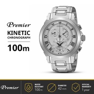 Jam Tangan Pria Seiko Premier Kinetic Chronograph Quartz Stainless