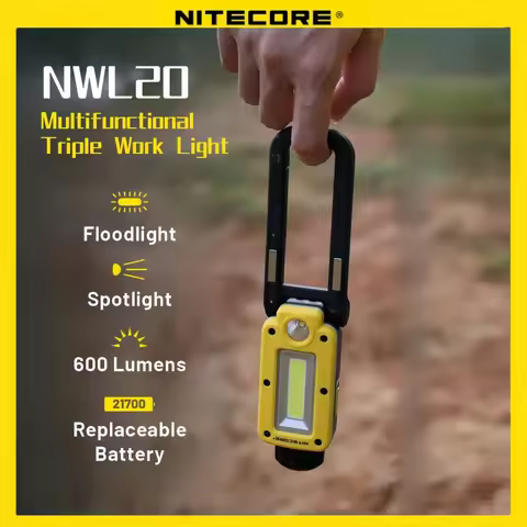 NITECORE NWL20 Auto repair lamp flashlight Multifunctional triple Output work light Headlamp Floodli