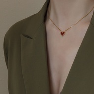 French INS Light Luxury Style Heart Collarbone Chain