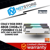 KLEVV CRAS V RGB DDR5 48GB (24GBx2) 7200MHZ CL34 INTEL XMP & AMD EXPO GAMING RAM - KD5KGUD80-62B320P