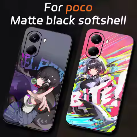 Zenless Zone Zero-Ellen Joe Phone Case For Xiaomi POCO M7 M6 M5 X7 X6 X5 F7 F6 F5 Pro 5G Soft black 