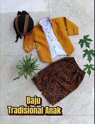 Setelan Baju Adat Jawa  Baju Tradisional Anak  Baju Dalang