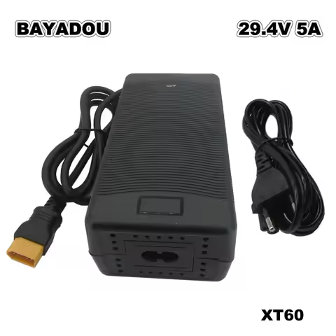 24V 7S 5A Li-ion Fast Charger 29.4V 24 Volt Lithium 20AH 30AH 40AH Energy Storage Battery Charger XT