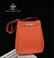 Hold🌈Hermes🧡So Kelly 22🧡橙色銀扣🧡98.5新🌟togo皮🌟sokelly22🌟sokelly🌟愛馬仕🌟