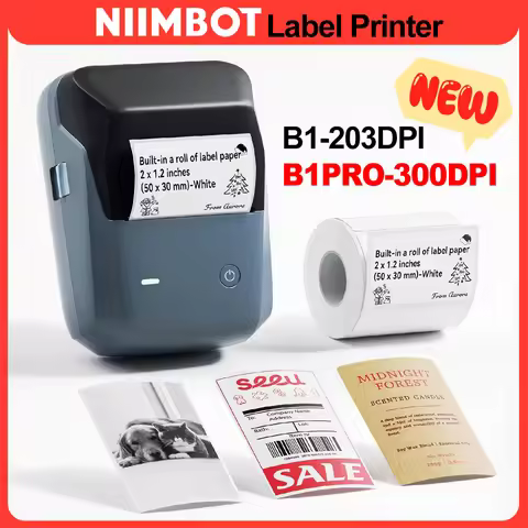 NiiMbot 300 DPI B1Pro Thermal Photo Phinter B1 200dpi Cardboard Label Printing Maker Sticker Photo P