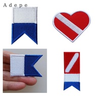 Adepe diver Flag Alpha Flag Patch Embroidered  Scuba Diving Badge Souvenir - Pattern for your choose