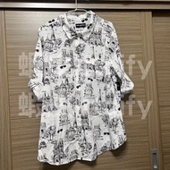 【全新含吊牌】卡爾 卡爾老佛爺 KARL LAGERFELD 襯衫 圖樣 上衣 女生 衣服 短袖 設計款 特殊款