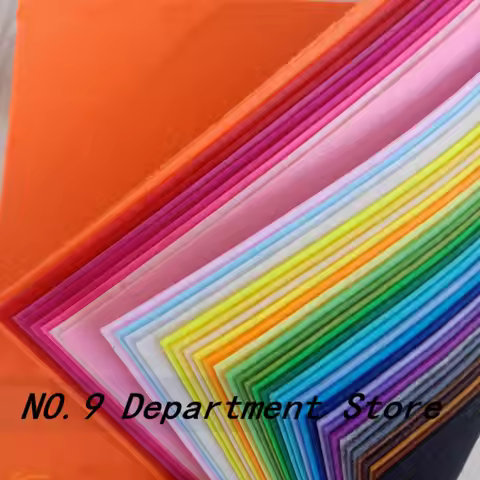 40pcs 30x30/30x20/15x15/15x10cm DIY Colorful Fabric Cloth 1mm Polyester Cloth Felts Home Sewing Wedd